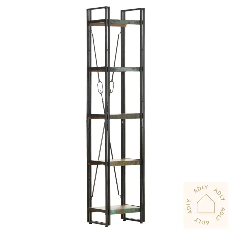Bokhylle 5 Etasjer 40X30X180 Cm Gjenvunnet Heltre