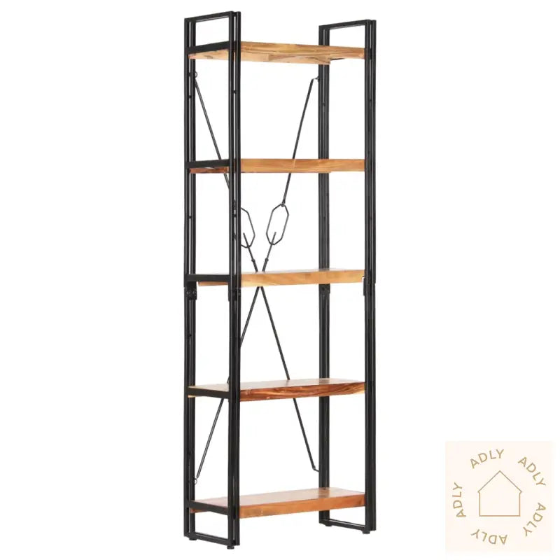 Bokhylle 5 Etasjer 60X30X180 Cm Heltre Akasie