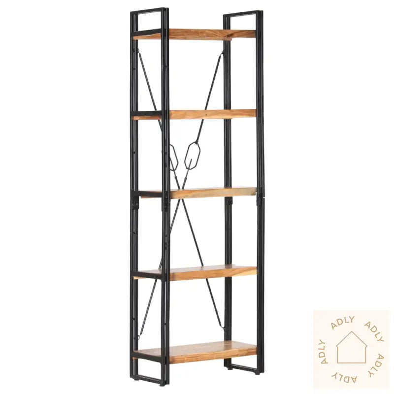 Bokhylle 5 Etasjer 60X30X180 Cm Heltre Akasie