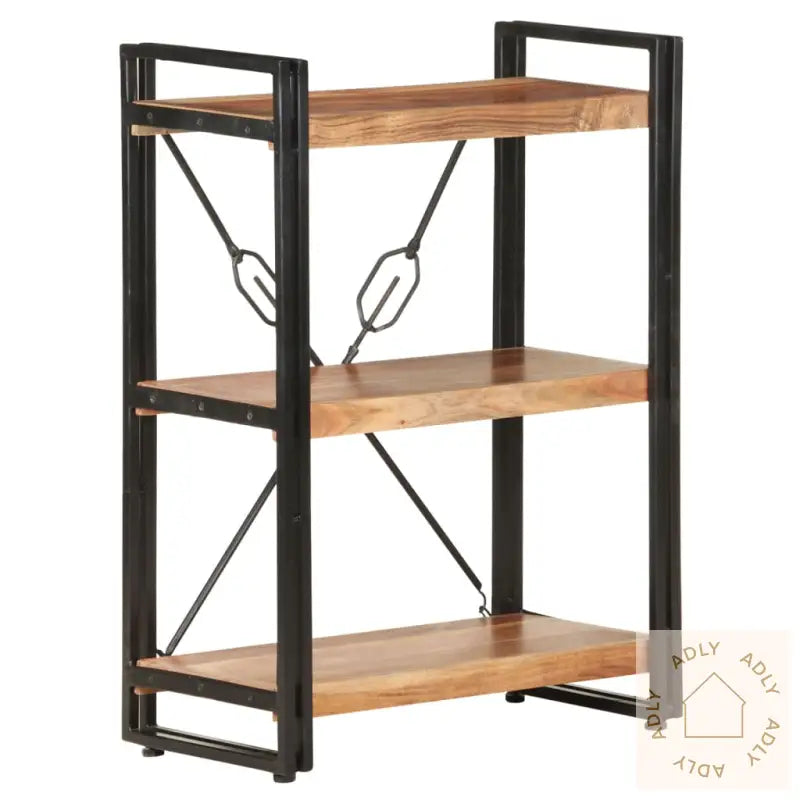 Bokhylle 3 Etasjer 60X30X80 Cm Heltre Akasie