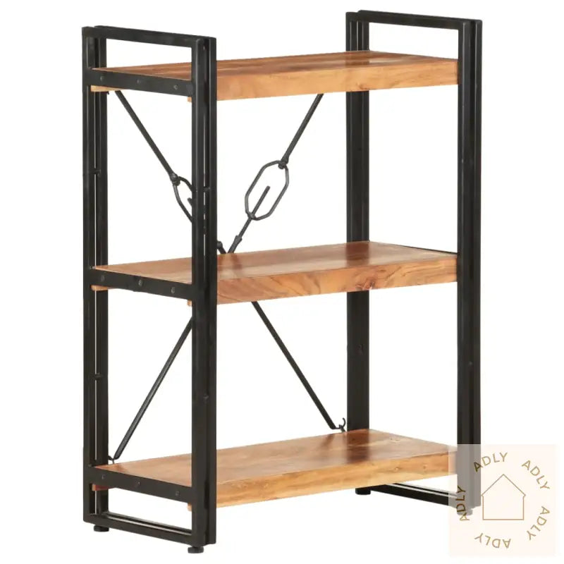 Bokhylle 3 Etasjer 60X30X80 Cm Heltre Akasie