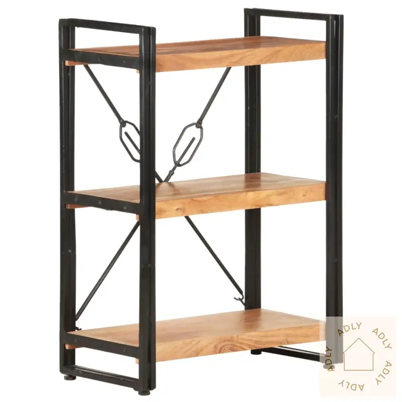 Bokhylle 3 Etasjer 60X30X80 Cm Heltre Akasie