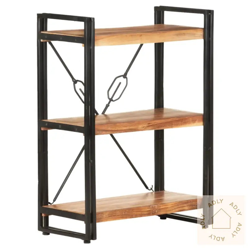 Bokhylle 3 Etasjer 60X30X80 Cm Heltre Akasie