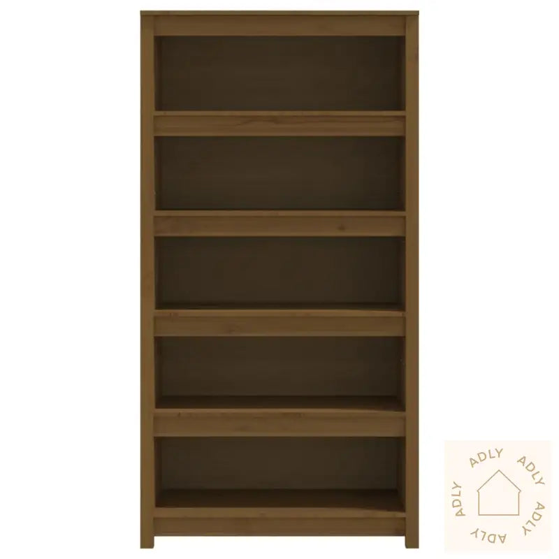 Bokhylle Honningbrun 80X35X154 Cm Heltre Furu