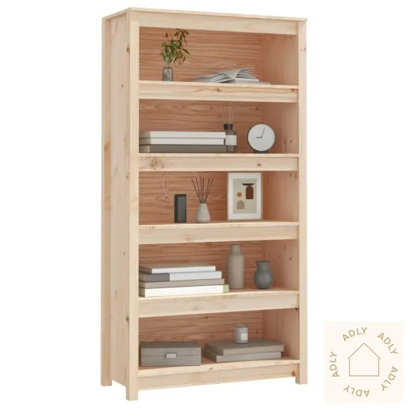 Bokhylle 80X35X154 Cm Heltre Furu