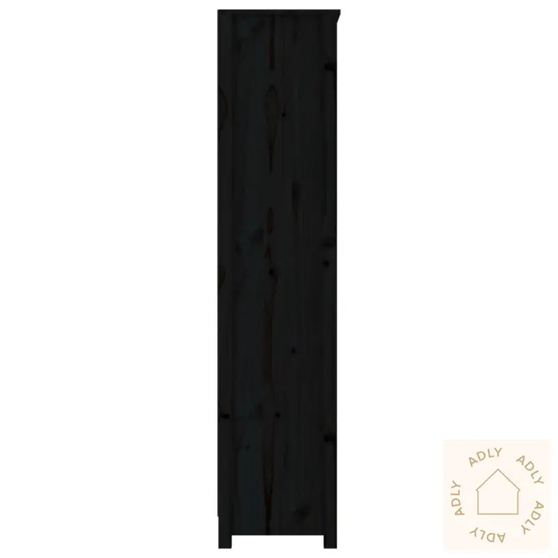 Bokhylle Svart 80X35X154 Cm Heltre Furu