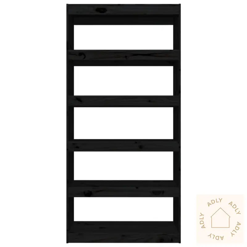 Bokhylle/Romdeler Svart 80X30X167,4 Cm Heltre Furu