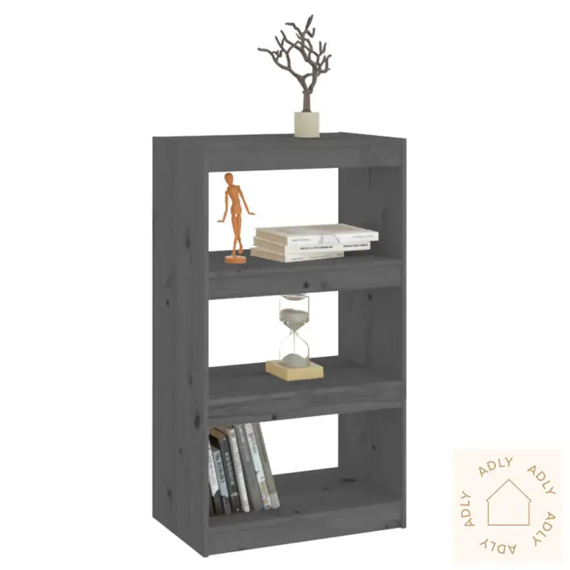 Bokhylle/Romdeler Grå 60X30X103,5 Cm Heltre Furu