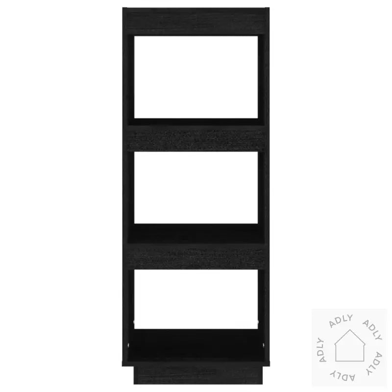 Bokhylle/Romdeler Svart 40X35X103 Cm Heltre Furu