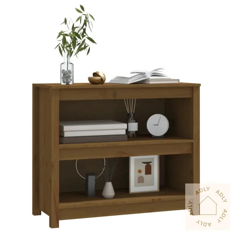 Bokhylle Honningbrun 80X35X68 Cm Heltre Furu