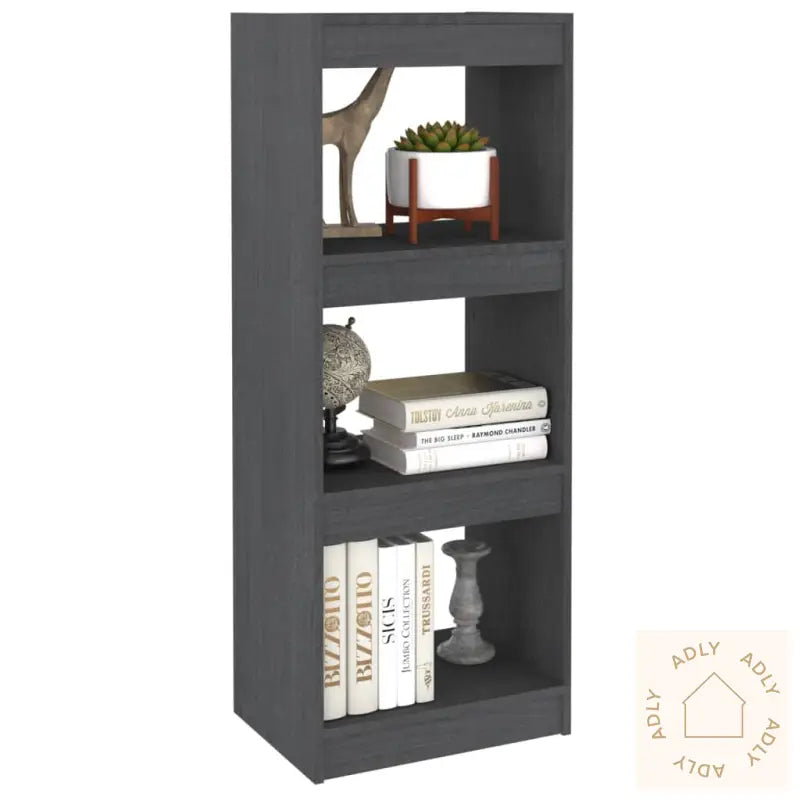 Bokhylle/Romdeler Grå 40X30X103,5 Cm Heltre Furu