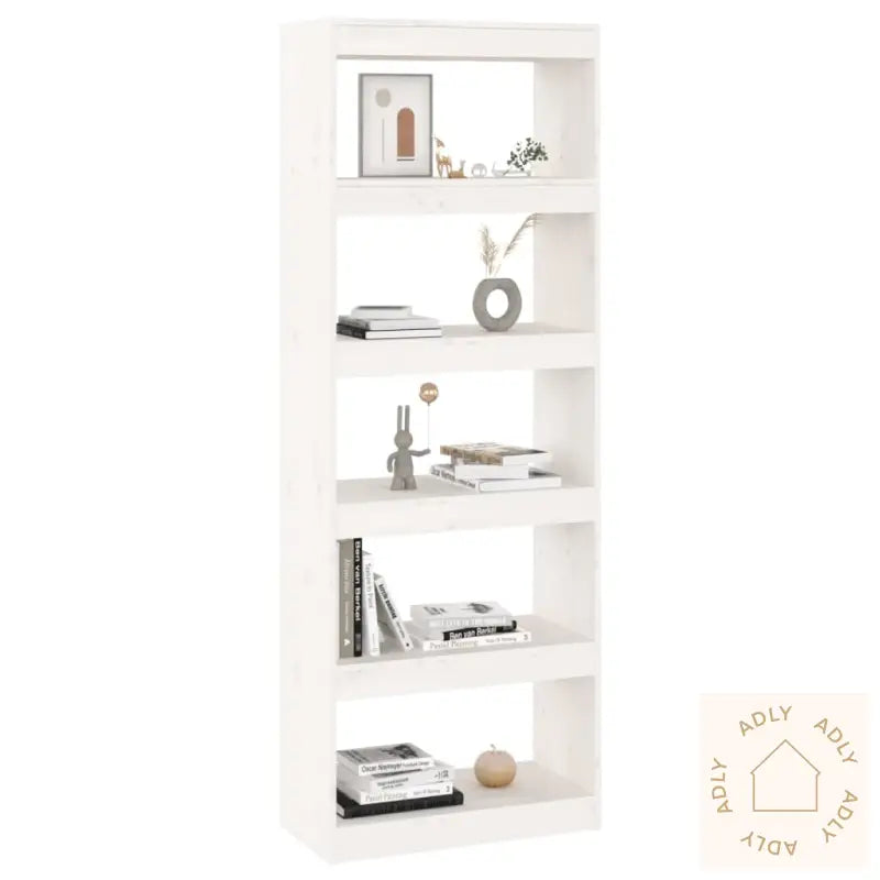 Bokhylle/Romdeler Hvit 60X30X167,5 Cm Heltre Furu