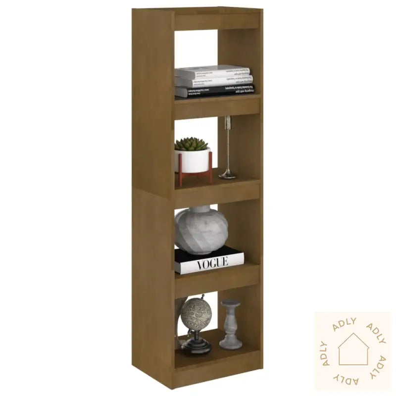 Bokhylle/Romdeler Honningbrun 40X30X135,5 Cm Heltre Furu
