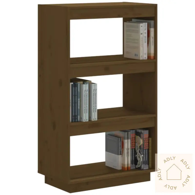 Bokhylle/Romdeler Honningbrun 60X35X103 Cm Heltre Furu