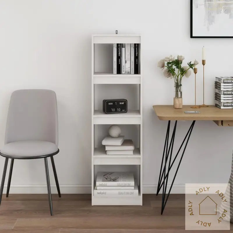 Bokhylle/Romdeler Hvit 40X30X135,5 Cm Heltre Furu