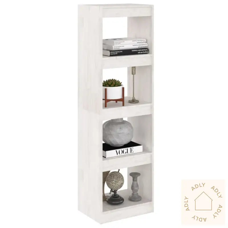 Bokhylle/Romdeler Hvit 40X30X135,5 Cm Heltre Furu