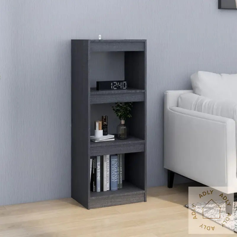 Bokhylle/Romdeler Grå 40X30X103,5 Cm Heltre Furu