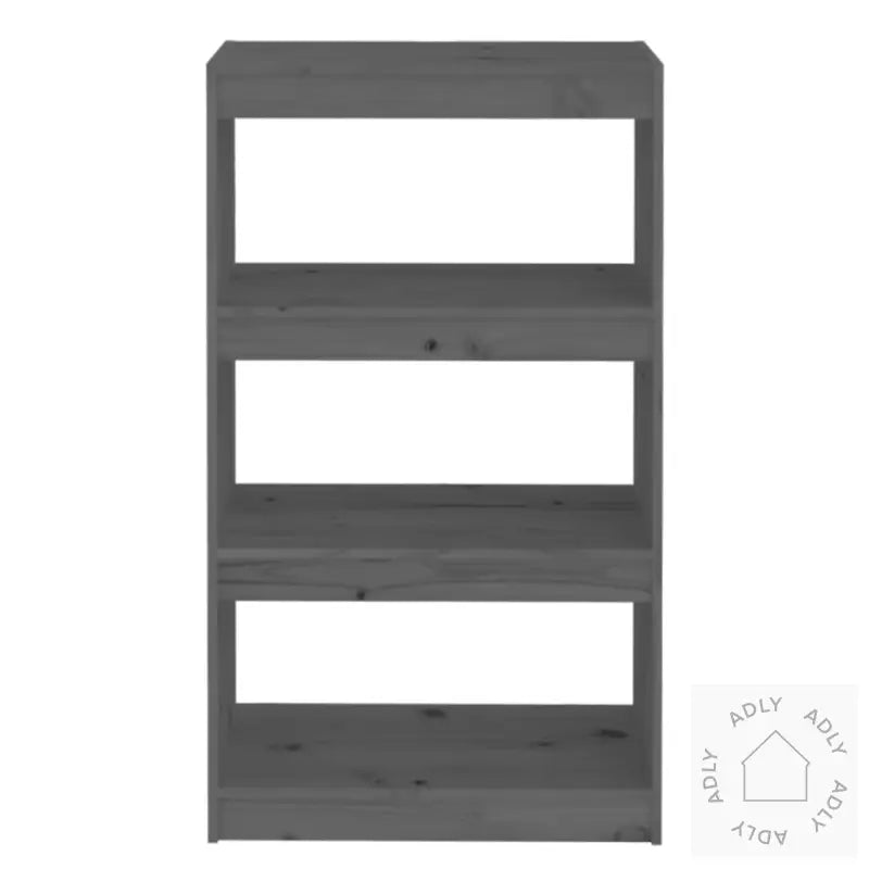 Bokhylle/Romdeler Grå 60X30X103,5 Cm Heltre Furu