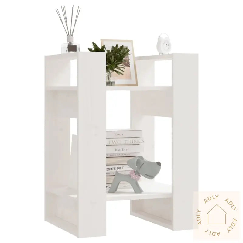 Bokhylle/Romdeler Hvit 41X35X57 Cm Heltre Furu
