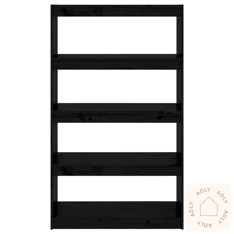 Bokhylle/Romdeler Svart 80X30X135,5 Cm Heltre Furu