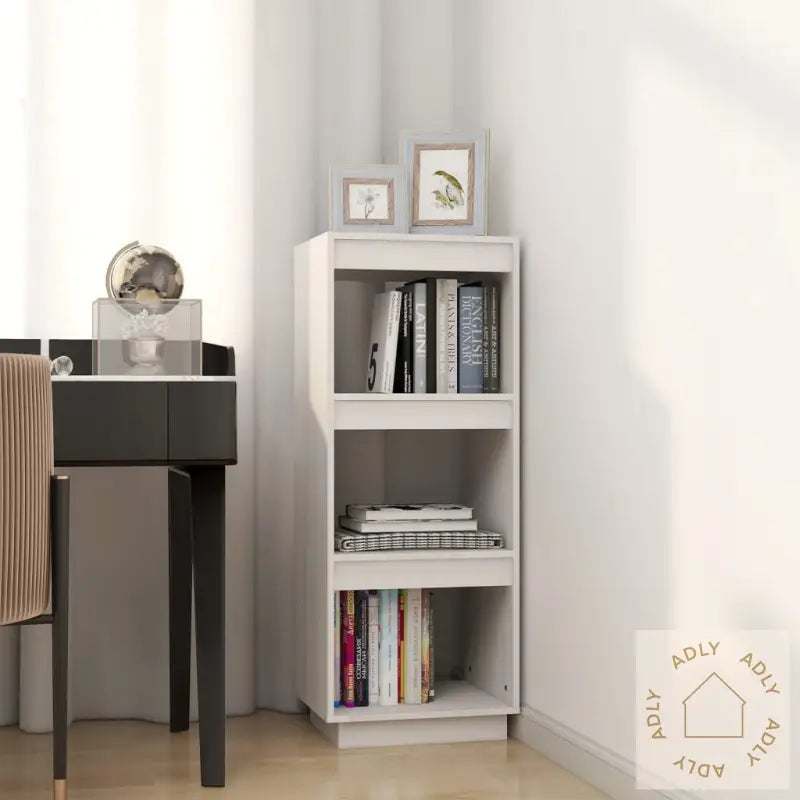 Bokhylle/Romdeler Hvit 40X35X103 Cm Heltre Furu