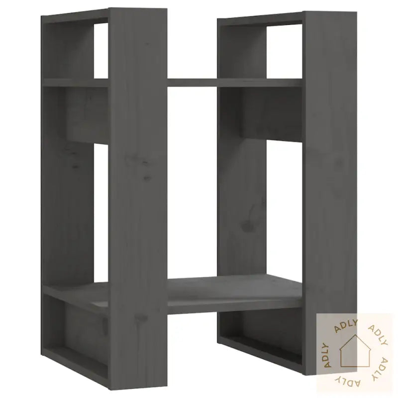 Bokhylle/Romdeler Grå 41X35X57 Cm Heltre Furu