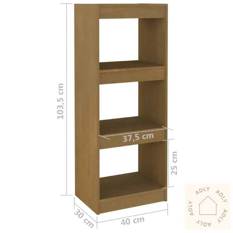 Bokhylle/Romdeler Honningbrun 40X30X103,5 Cm Heltre Furu