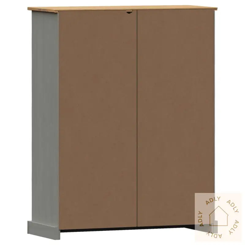 Bokhylle Vigo Grå 90X35X114,5 Cm Heltre Furu