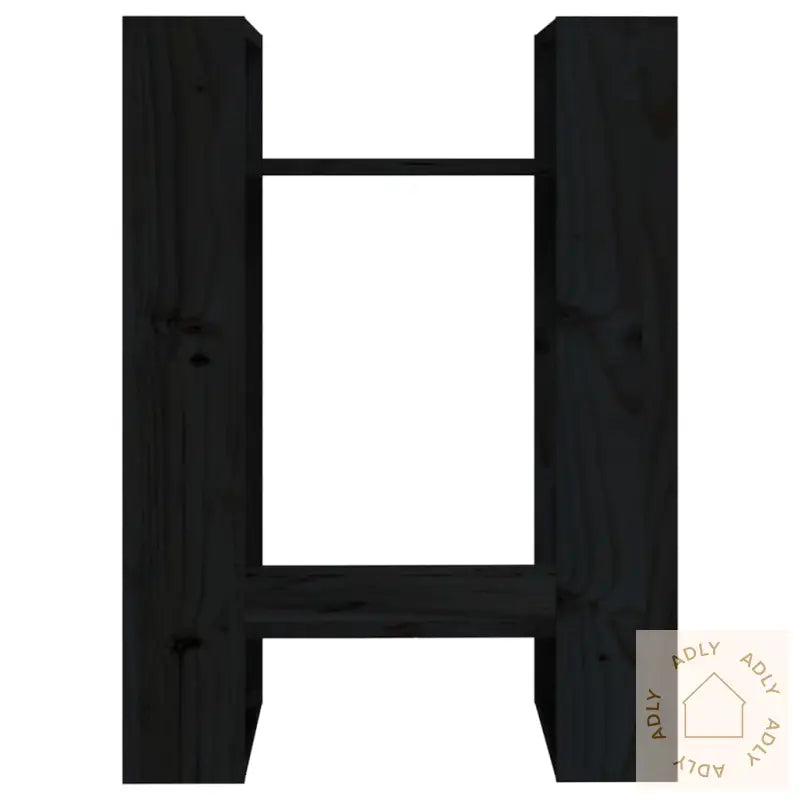 Bokhylle/Romdeler Svart 41X35X57 Cm Heltre Furu