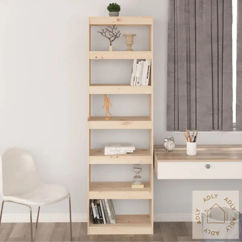 Bokhylle/Romdeler 60X30X199,5 Cm Heltre Furu