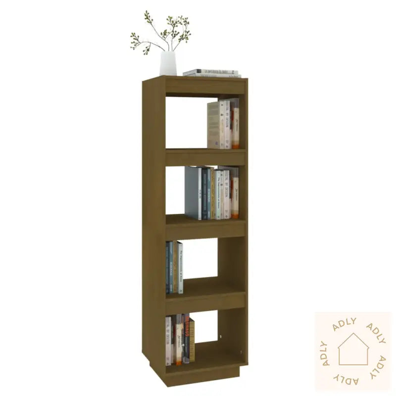 Bokhylle/Romdeler Honningbrun 40X35X135 Cm Heltre Furu