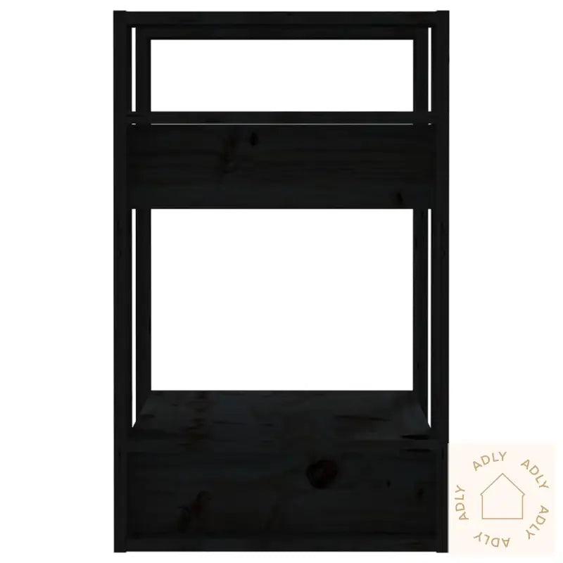 Bokhylle/Romdeler Svart 41X35X57 Cm Heltre Furu