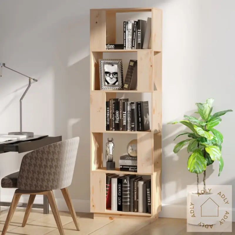 Bokhylle/Romdeler 51X25X163,5 Cm Heltre Furu