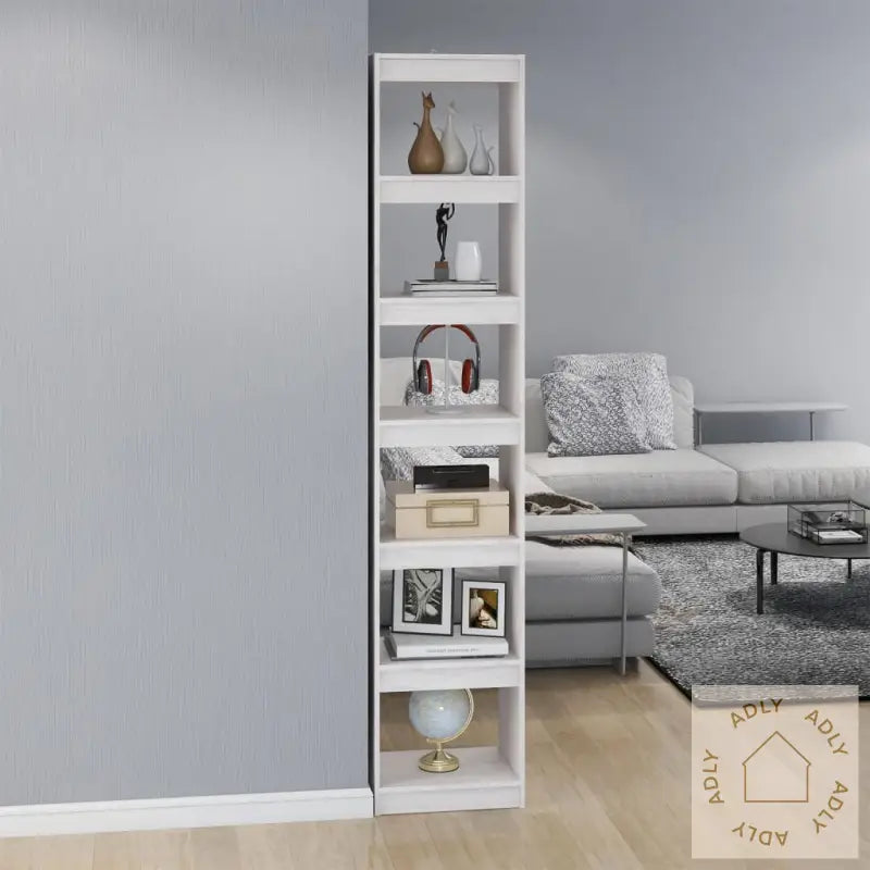 Bokhylle/Romdeler Hvit 40X30X199 Cm Heltre Furu