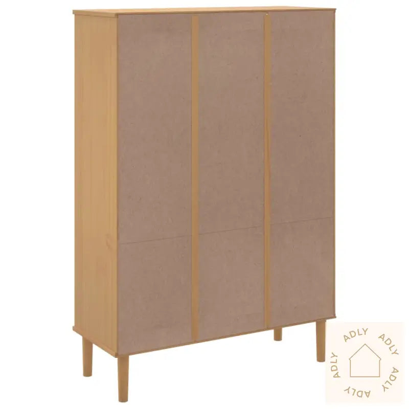 Bokhylle Senja Brun 90X35X130 Cm Heltre Furu