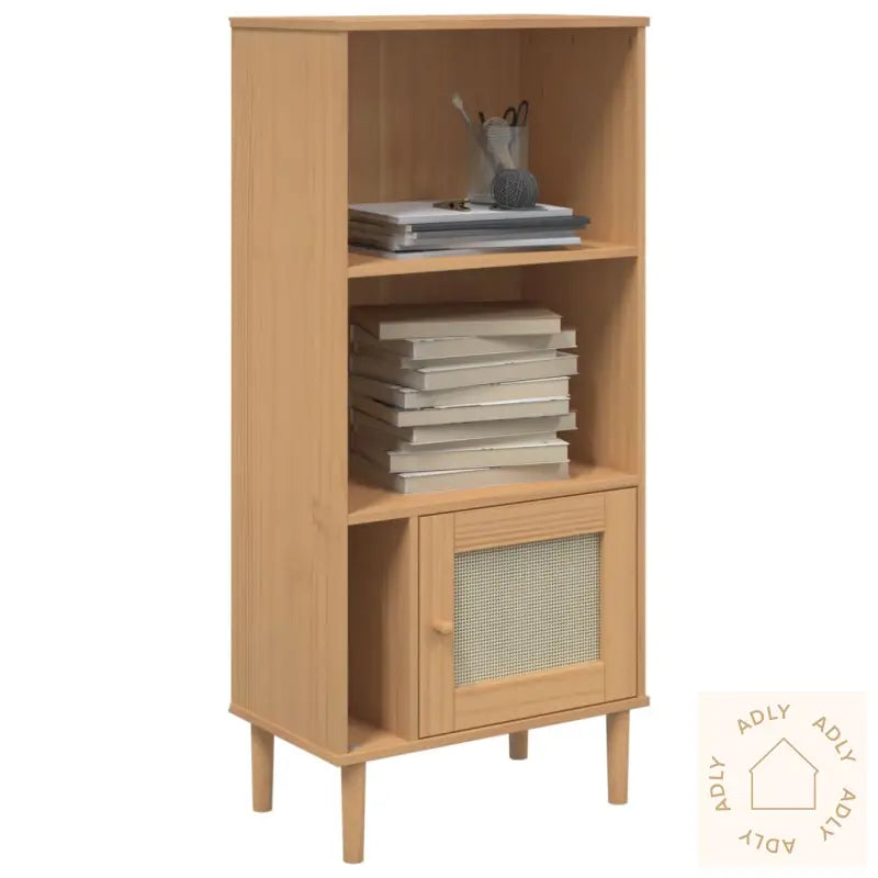 Bokhylle Senja Brun 60X35X130 Cm Heltre Furu