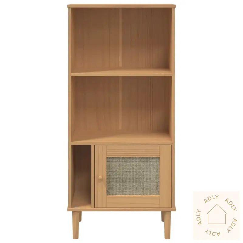 Bokhylle Senja Brun 60X35X130 Cm Heltre Furu