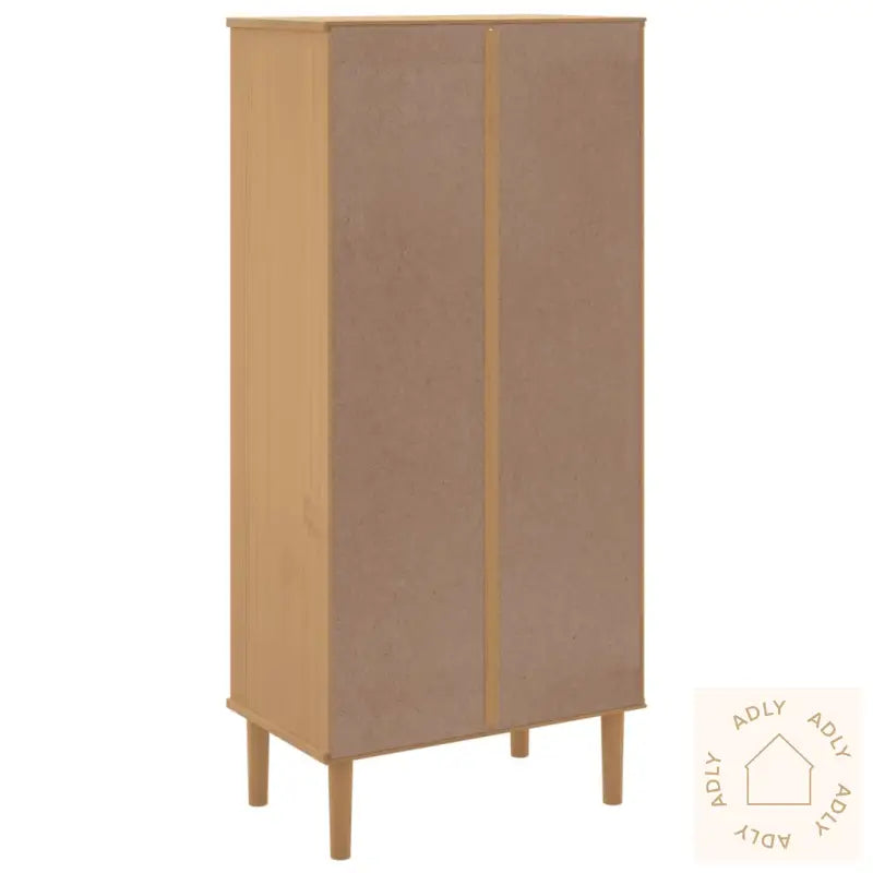 Bokhylle Senja Brun 60X35X130 Cm Heltre Furu
