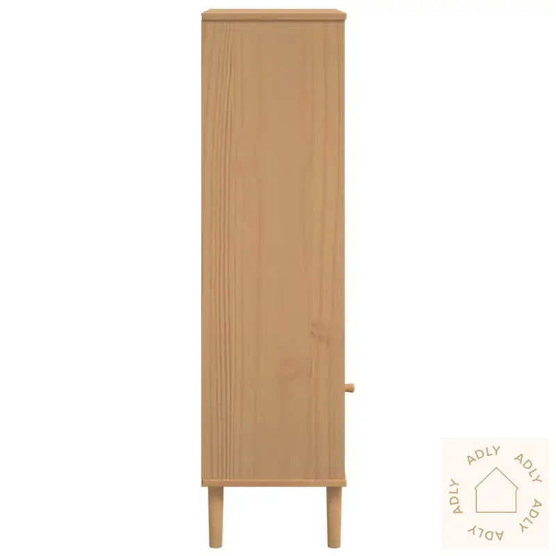 Bokhylle Senja Brun 60X35X130 Cm Heltre Furu