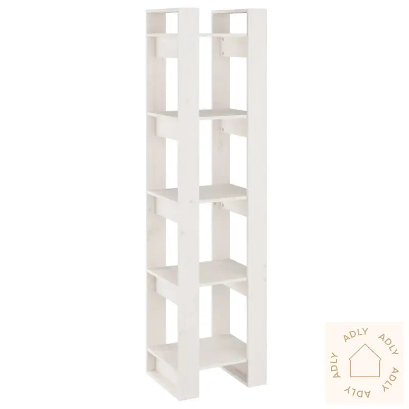 Bokhylle/Romdeler Hvit 41X35X160 Cm Heltre Furu