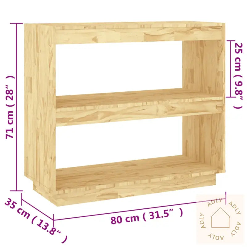 Bokhylle 80X35X71 Cm Heltre Furu