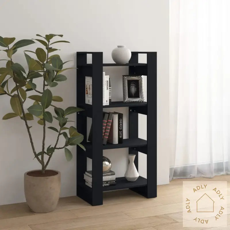 Bokhylle/Romdeler Svart 60X35X125 Cm Heltre