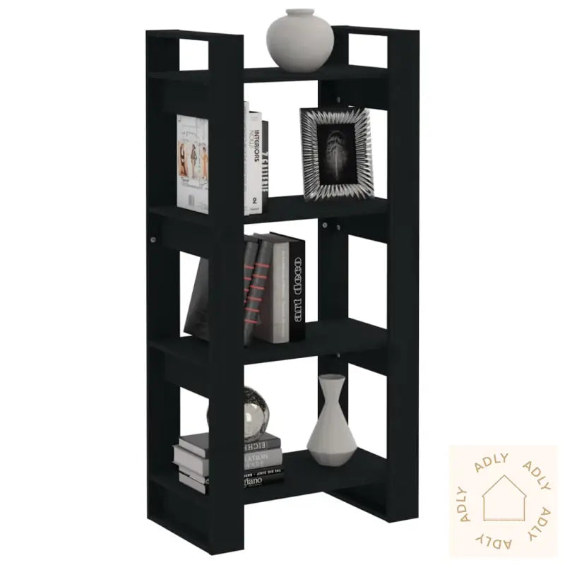 Bokhylle/Romdeler Svart 60X35X125 Cm Heltre