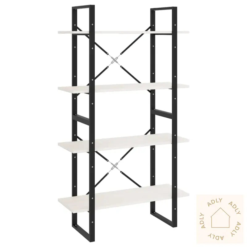 Bokhylle 4 Nivåer Hvit 80X30X140 Cm Heltre Furu