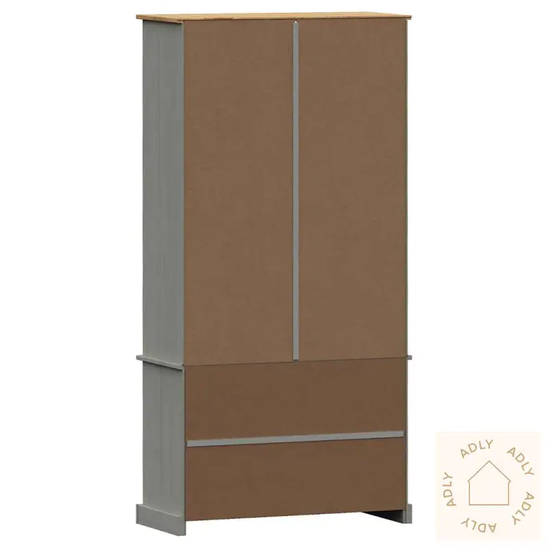 Bokhylle Vigo Grå 85X35X170 Cm Heltre Furu