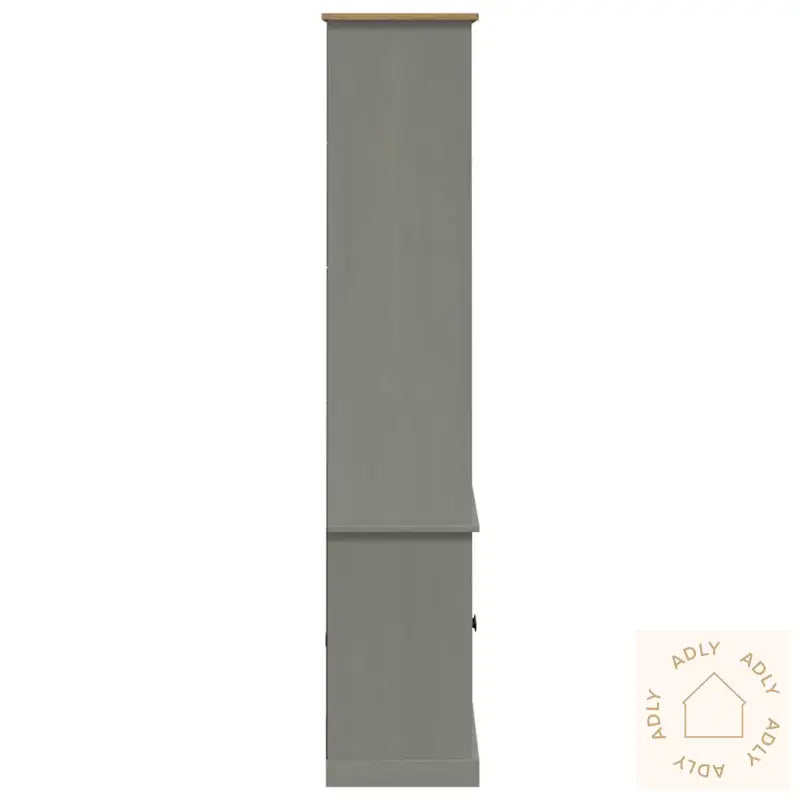 Bokhylle Vigo Grå 85X35X170 Cm Heltre Furu