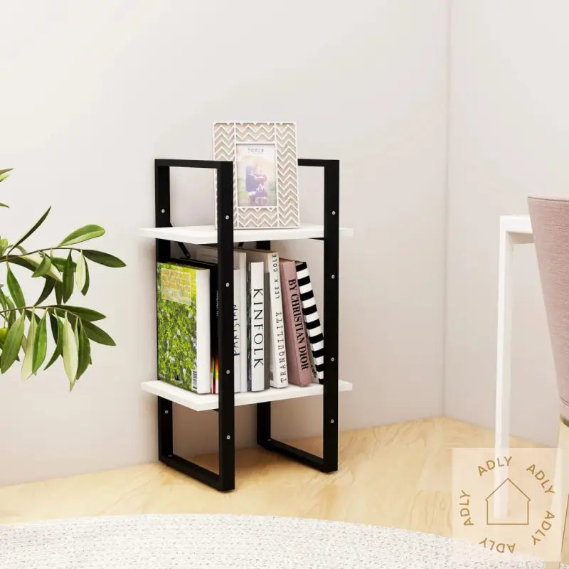 Bokhylle 2 Nivåer Hvit 40X30X70 Cm Heltre Furu