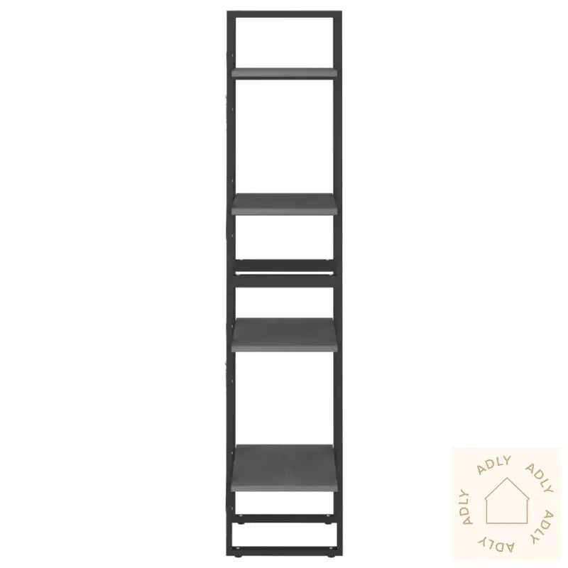 Bokhylle 4 Nivåer Grå 40X30X140 Cm Heltre Furu