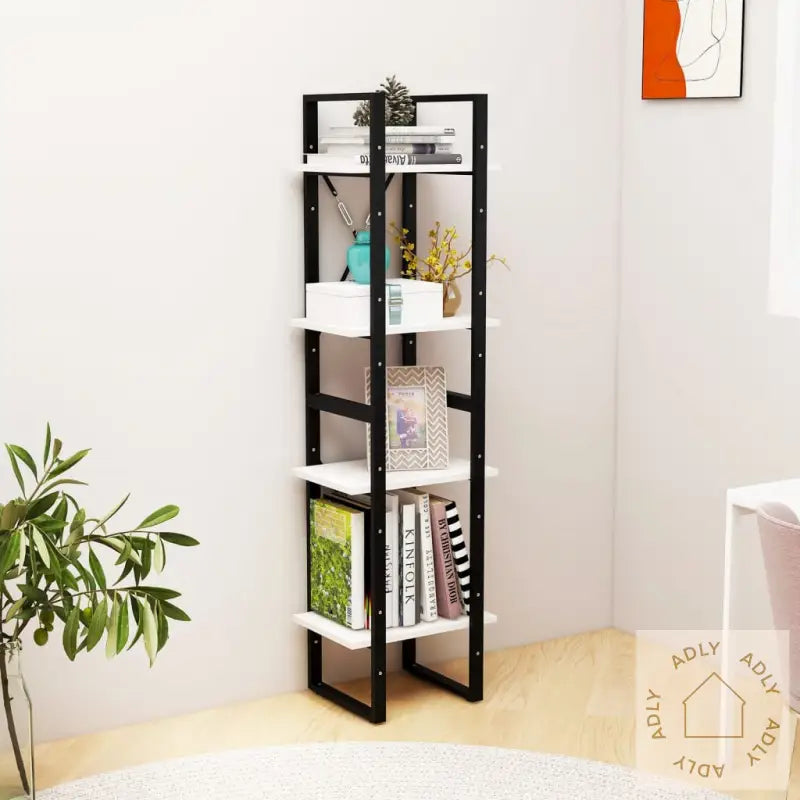 Bokhylle 4 Nivåer Hvit 40X30X140 Cm Heltre Furu