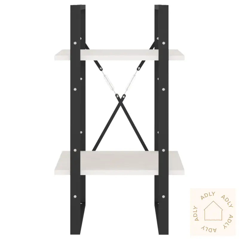 Bokhylle 2 Nivåer Hvit 40X30X70 Cm Heltre Furu